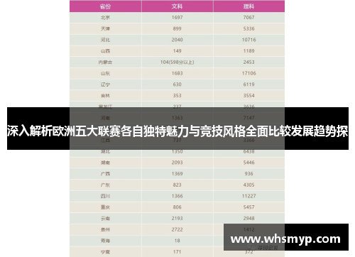 深入解析欧洲五大联赛各自独特魅力与竞技风格全面比较发展趋势探